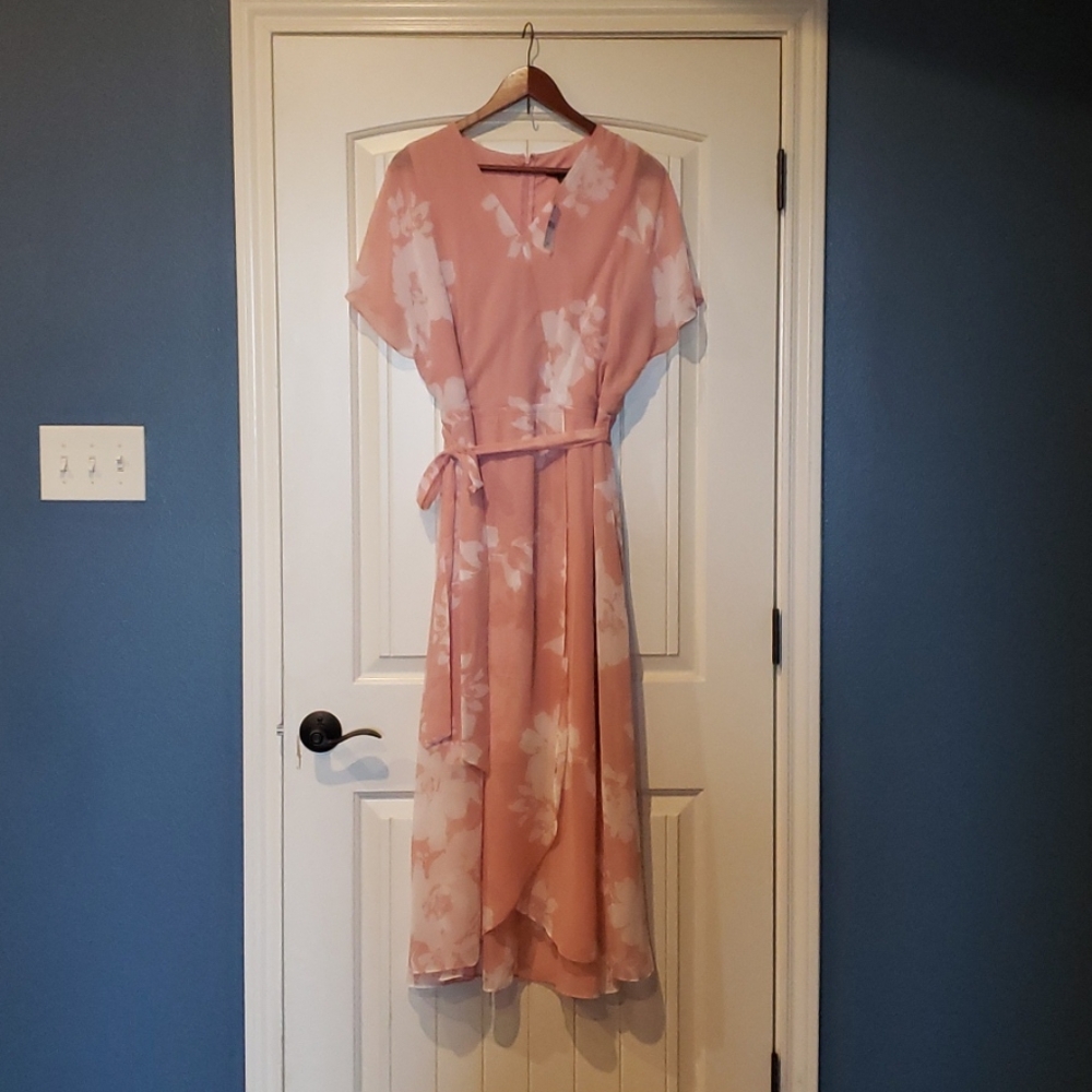 NWT Faux Wrap Midi Dress